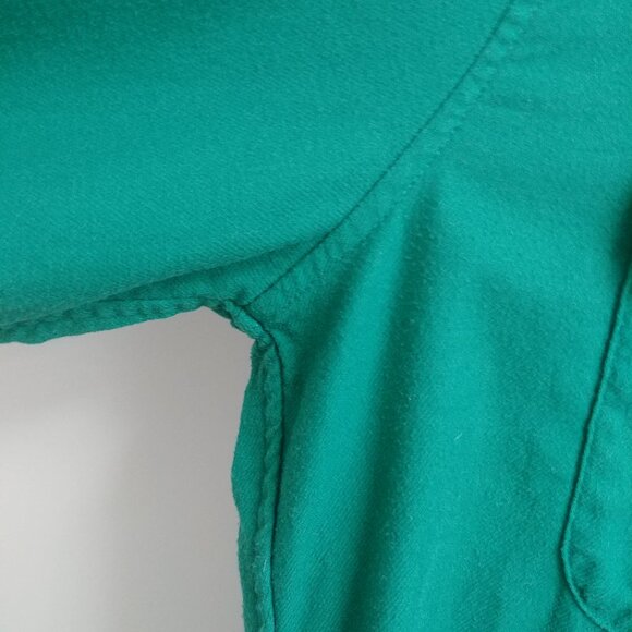 Gap Men's Medium Tall 100% cotton soft flannel green button down shirt - Picture 5 of 14